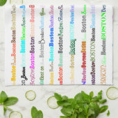 Boston Text Design II Küchentücher (Gefaltet)