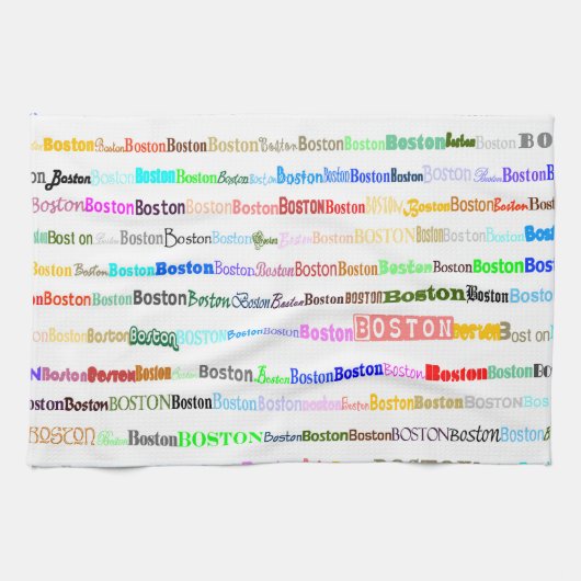 Boston Text Design II Küchentücher (Horizontal)