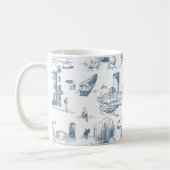 Boston Toile Blue Kaffeetasse (Links)