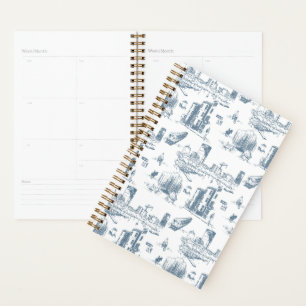 Boston Toile Blue Planner Planer