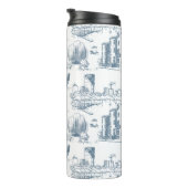 Boston Toile Blue Thermosbecher (Nach rechts gedreht)