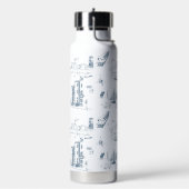 Boston Toile Blue Trinkflasche (Links)