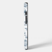 Boston Toile Blue und White Phone Case (Rückseite / Links)