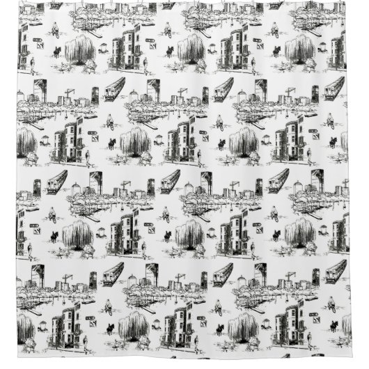Boston Toile Duschvorhang (Vorderseite)
