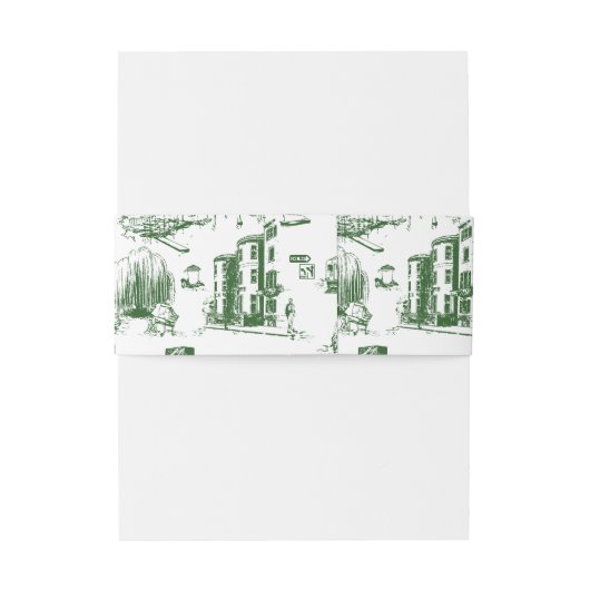 Boston Toile Forest Green Invasion Bly Band (Rückseitenbeispiel)