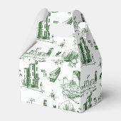 Boston Toile Forest Green Personalisiert Favor Box Geschenkschachtel (Rückseite)