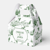 Boston Toile Forest Green Personalisiert Favor Box Geschenkschachtel (Vorderseite)