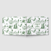 Boston Toile Forest Green Personalisiert Gästebuch (Voll)