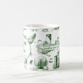 Boston Toile Forest Green Personalisiert Wedding Kaffeetasse (Mittel)