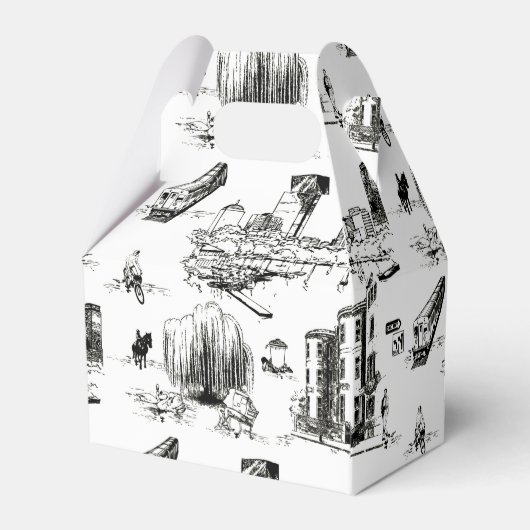 Boston Toile Geschenkschachtel (Rückseite)
