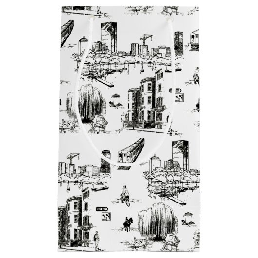 Boston Toile Geschenktasche Kleine Geschenktüte (Vorderseite)
