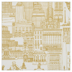 Boston-Toile Goldperle Stoff