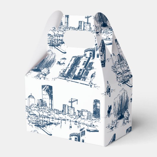 Boston Toile Navy Geschenkschachtel (Vorderseite)