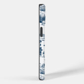 Boston Toile Navy und White Phone Case (Rückseite / Rechts)