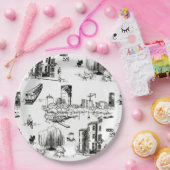 Boston Toile Pappteller (Party)