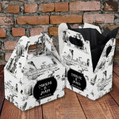 Boston Toile Personalisiert Favor Box Geschenkschachtel