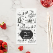 Boston Toile Personalisiert Wedding Paper Handtüch Serviette (Beispiel)