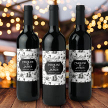 Boston Toile Personalisiert WeddingDate - Flaschen