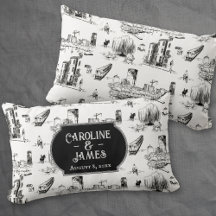 Boston Toile Personalisiert WeddingDate Throw Kiss