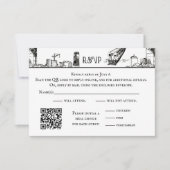 Boston Toile RSVP Card Dankeskarte (Vorderseite)