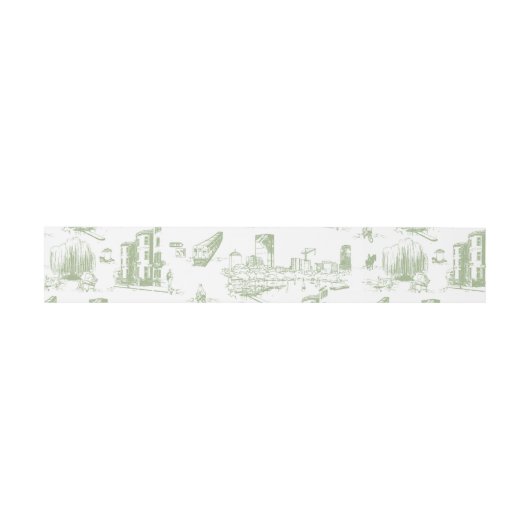 Boston Toile Sage Green Invasion Bly Band (Flach)