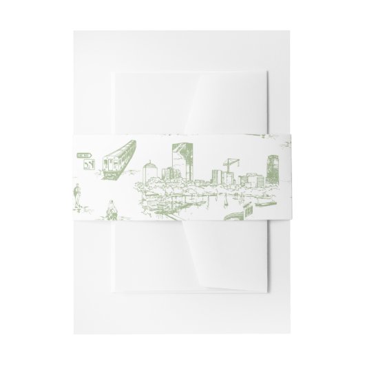Boston Toile Sage Green Invasion Bly Band (Vorderseite Beispiel)