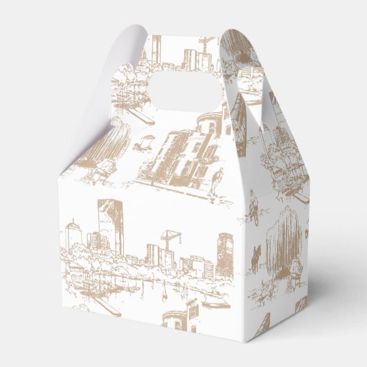 Boston Toile Tan und White Geschenkschachtel (Vorderseite)