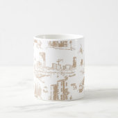 Boston Toile Tan und White Kaffeetasse (Mittel)