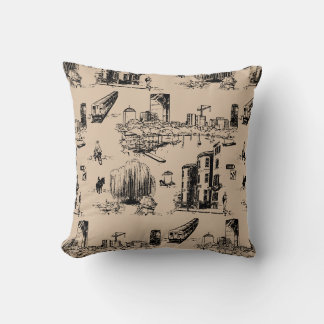 Boston Toile Throw Kissen