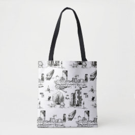 Boston Toile Tote Bag Tasche