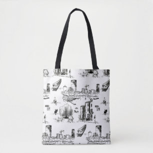Boston Toile Tote Bag Tasche