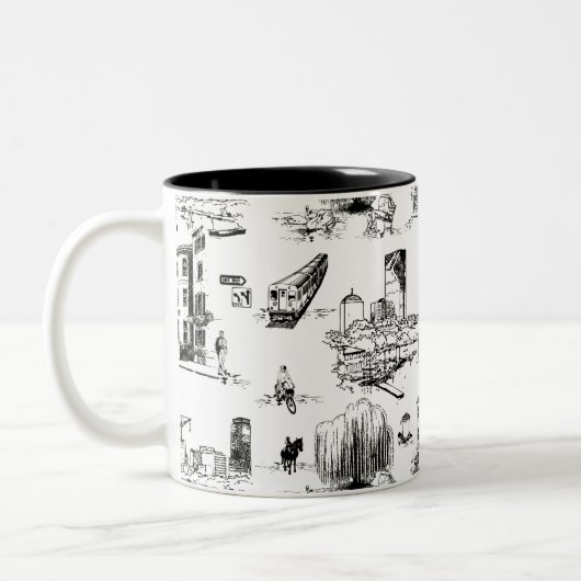 Boston Toile Zweifarbige Tasse (Links)