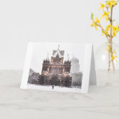 Boston Trinity Church Snow greeting card Karte (Gelbe Blume)