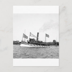 Boston Tugboat: Ende des 19. Jahrhunderts Postkarte