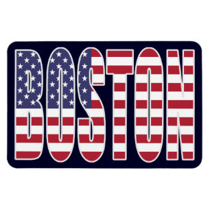Boston U.S. Flag Premium Flexi Kühlschrankmagnet Magnet