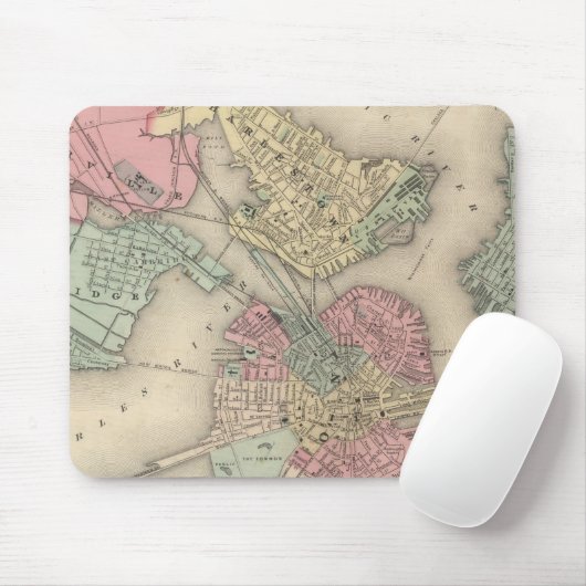 Boston und angrenzende Städte Mousepad (Mit Mouse)