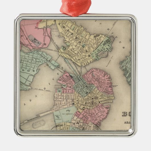 Boston und angrenzende Städte Ornament Aus Metall (Vorne)