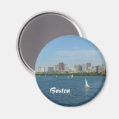 Boston und der Charles River Magnet (Vorderseite/Rückseite)