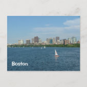 Boston und der Charles River Postkarte (Vorderseite)