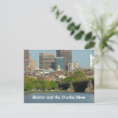 Boston und der Charles River Postkarte (Stehend Vorderseite)