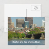 Boston und der Charles River Postkarte (Vorne/Hinten)