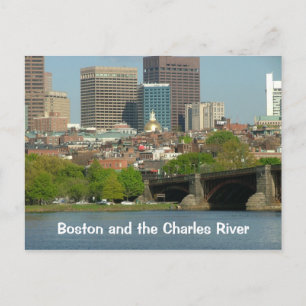 Boston und der Charles River Postkarte