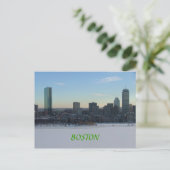 Boston und der eingefrorene Charles River Postkarte (Stehend Vorderseite)