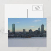 Boston und der eingefrorene Charles River Postkarte (Vorne/Hinten)