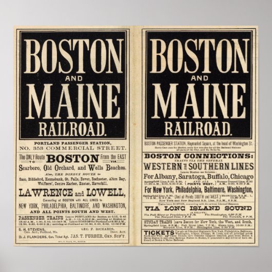 Boston und Maine Railroad Poster (Vorne)