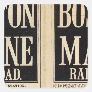 Boston und Maine Railroad Quadratischer Aufkleber