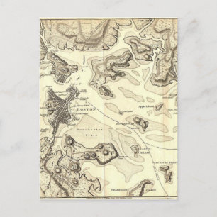 Boston und seine Umgebung Circa 1800 Postkarte