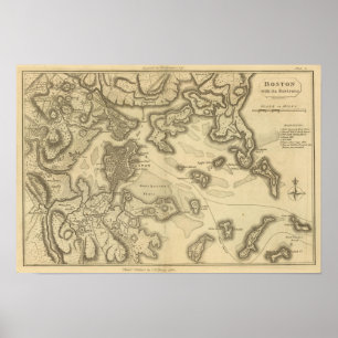 Boston und seine Umgebung Poster