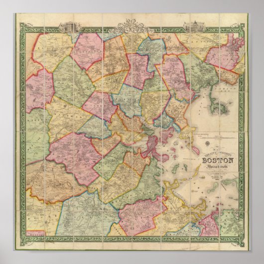 Boston und Umgebung Poster (Vorne)