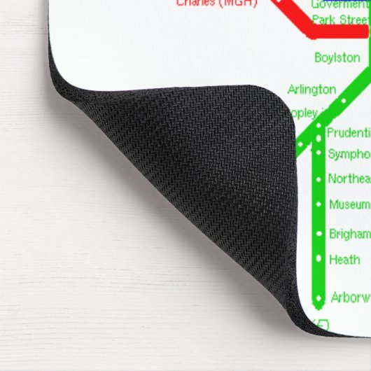 Boston-Untergrundbahn Mousepad (Ecke)